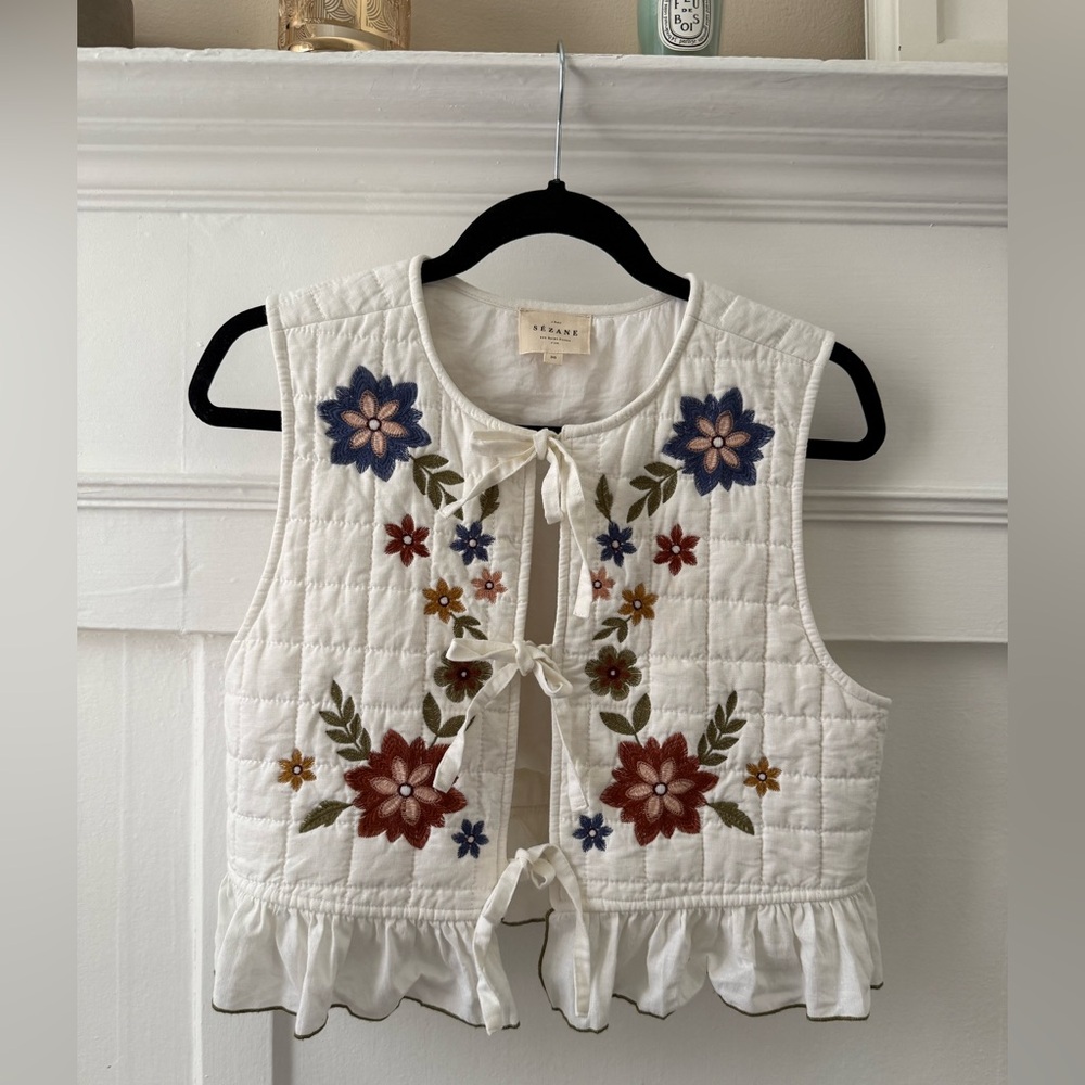Sezane Orane Jacket Gardenia Print - Size 4